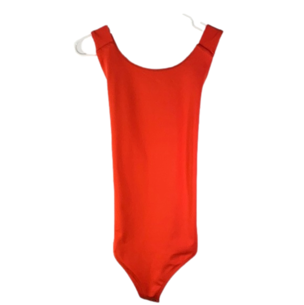 Express Orange Crossback Body Suit Size Medium